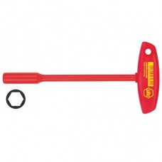 Wiha VDE T-Handle Hex Nut Driver - Individually Tested Protective Insulation 1,000 V AC, VDE and GS Tested - 13.0 mm - 27934